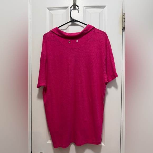 Vilebrequin Men's Hot Pink 100% Linen Polo‎ Lightweight Size XXL - Picture 4 of 11